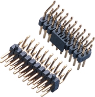 2.54mm Pin Header H=2.5 Dual Row Right Angle SMT With Post