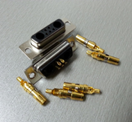D-Sub Connector 9W4 Male Power Contact Solder Type Tray Packing