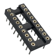 2.54mm Machined Pin IC Socket H=3.00 Row Pitch Option 7.62 10.16 15.24 22.86 Straight L=7.43