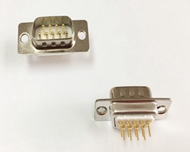 D-sub Connector Male Low Profile Dip Type Machined Pin Straight