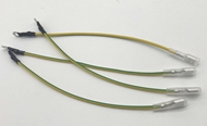187 Terminal with  white Jacket to round Terminal wire harness Cable assembly 1007 18AWG Green Yellow